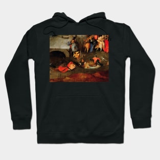 WEIRD FISH BOATS ,FISHERS IN THE DARK WATERS from Triptych of the Temptation of St. Anthony by Hieronymus Bosch Hoodie